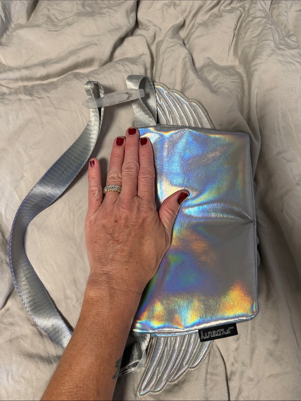 Holographic Superwoman Winged Fanny Pack - Picture 5 of 7